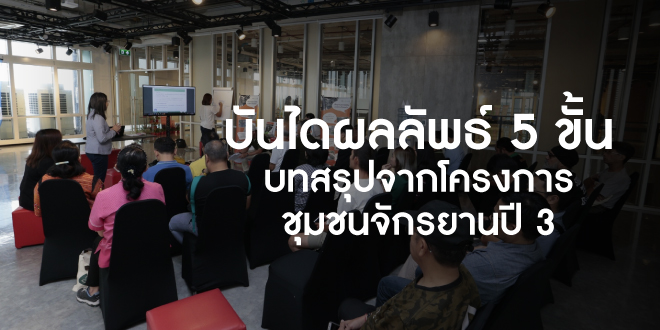 บันไดผลลัพธ์ 5 ขั้น บทสรุปจากโครงการชุมชนจักรยานปี3